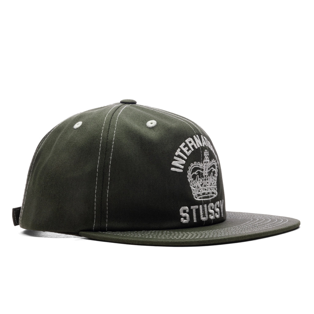 Mid International Crown Strapback Cap Dark Olive