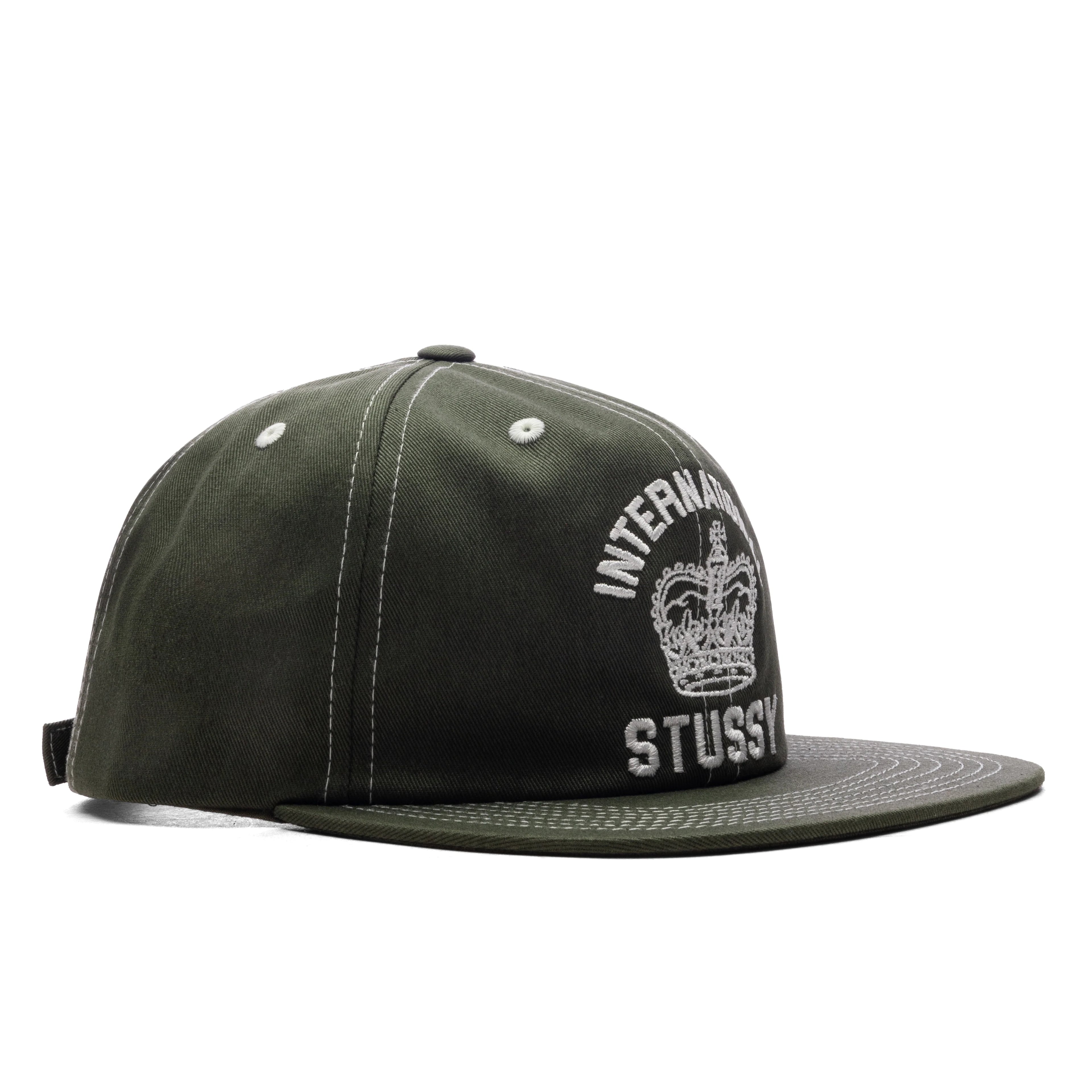 Mid International Crown Strapback Cap Dark Olive