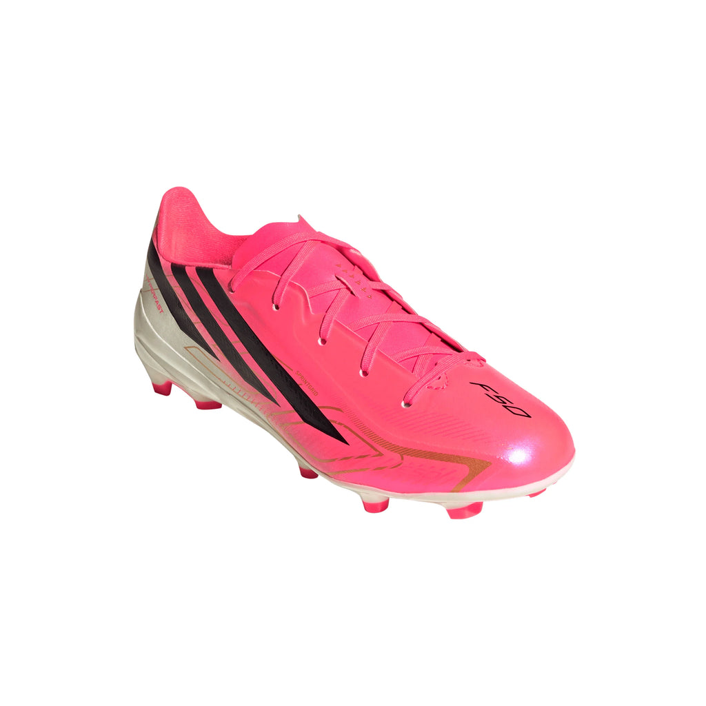 adidas F50 Hyperfast League Firm Ground Youth Soccer Cleats Turquesa Black Gold