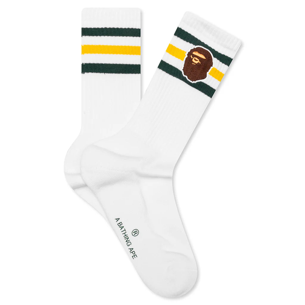 Ape Head Socks White