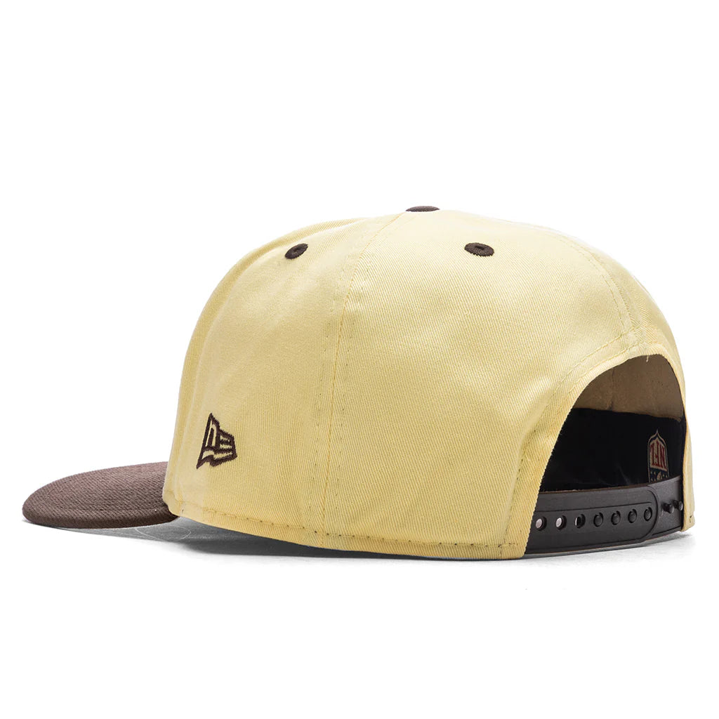 Feature x New Era 9FIFTY A Frame Snapback Las Vegas Raiders Soft Yellow Walnut
