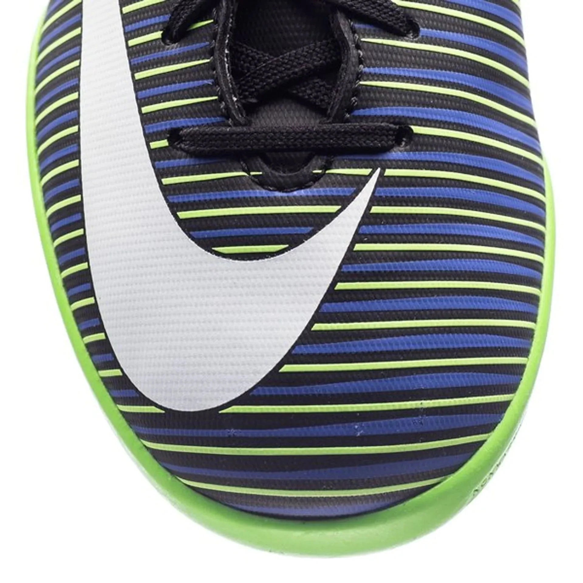 Nike Jr MercurialX Vapor XI IC Indoor Soccer Shoes Black White Electric Green