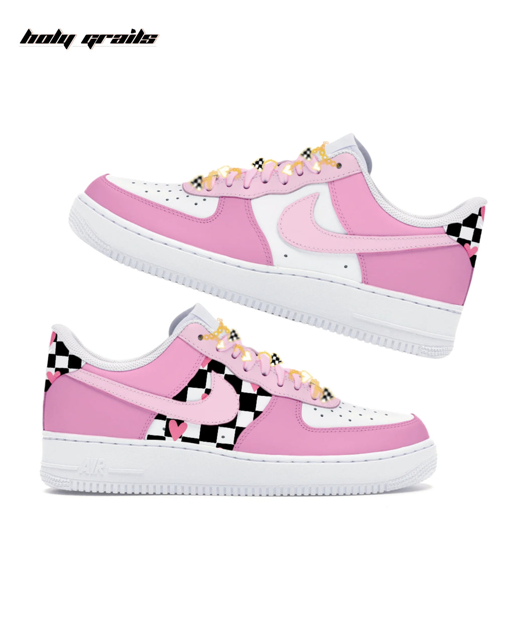 Air Force 1 x Pink Checker Heart
