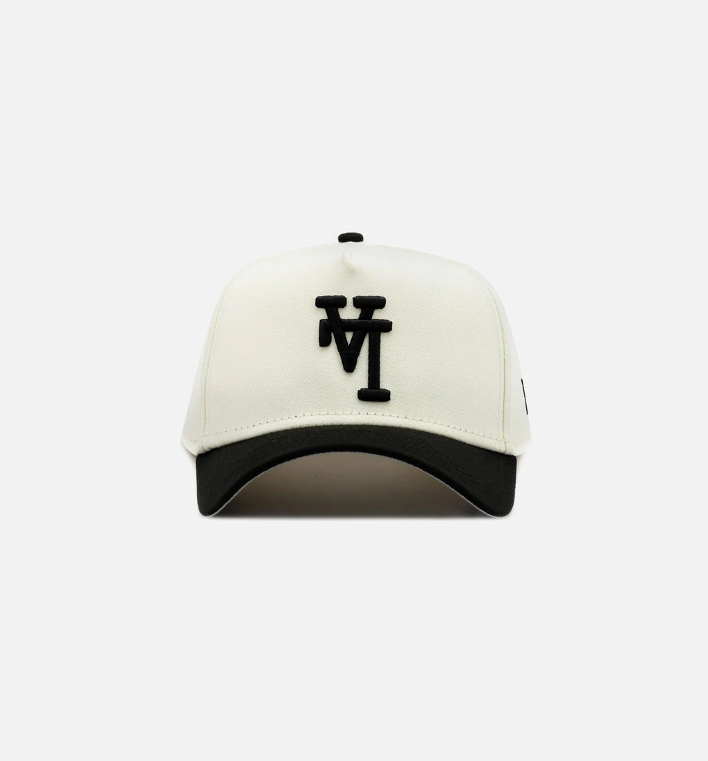 Los Angeles Dodgers Upside Down Logo 9Forty Snapback Mens Hat Beige Black
