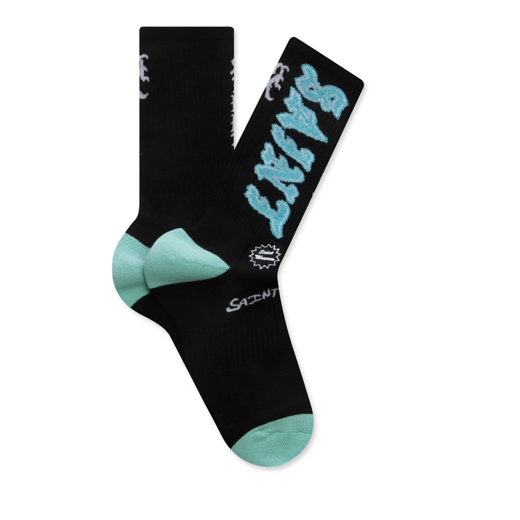 Saint Socks Black Blue