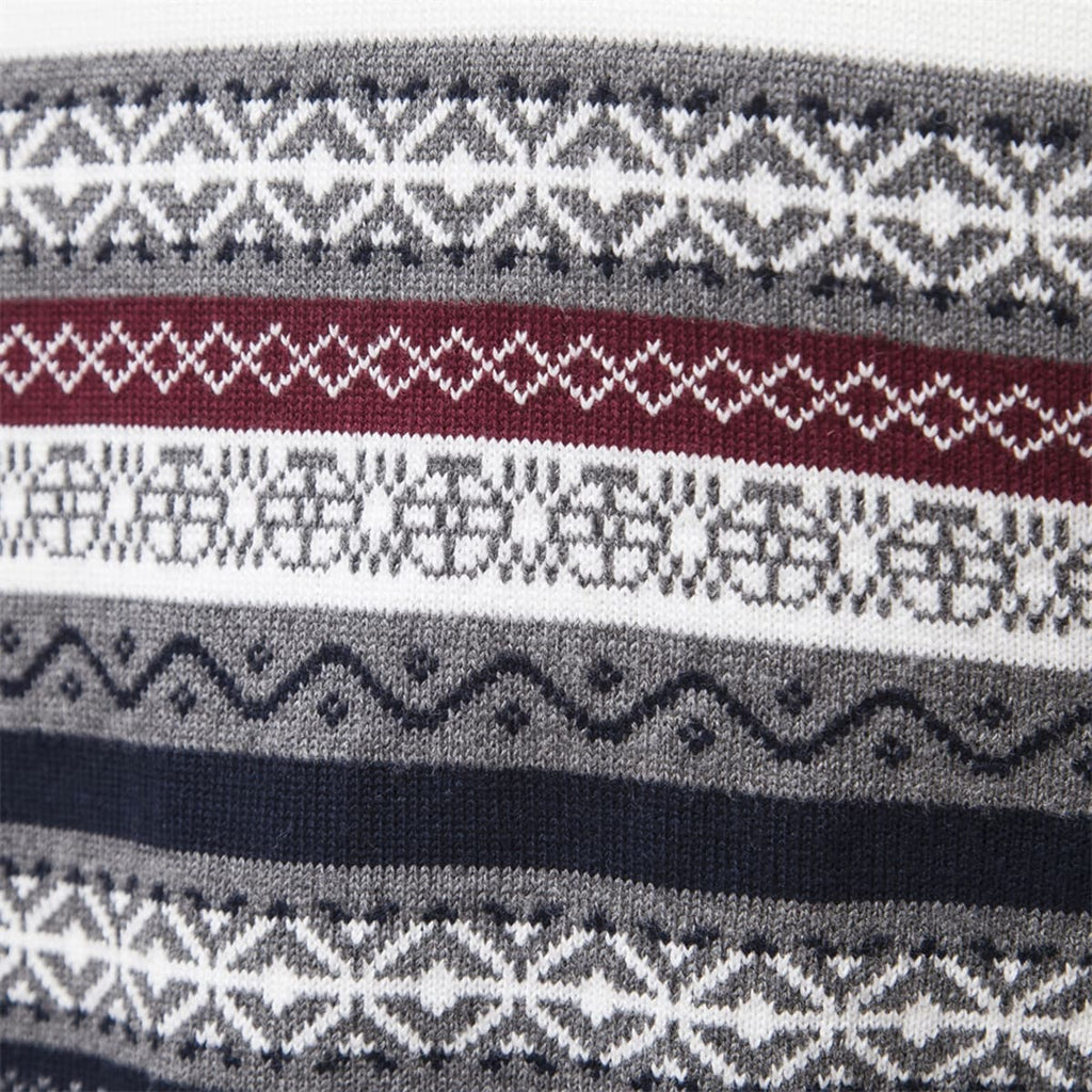 Mens Half Zip Stand Collar Polo Sweater