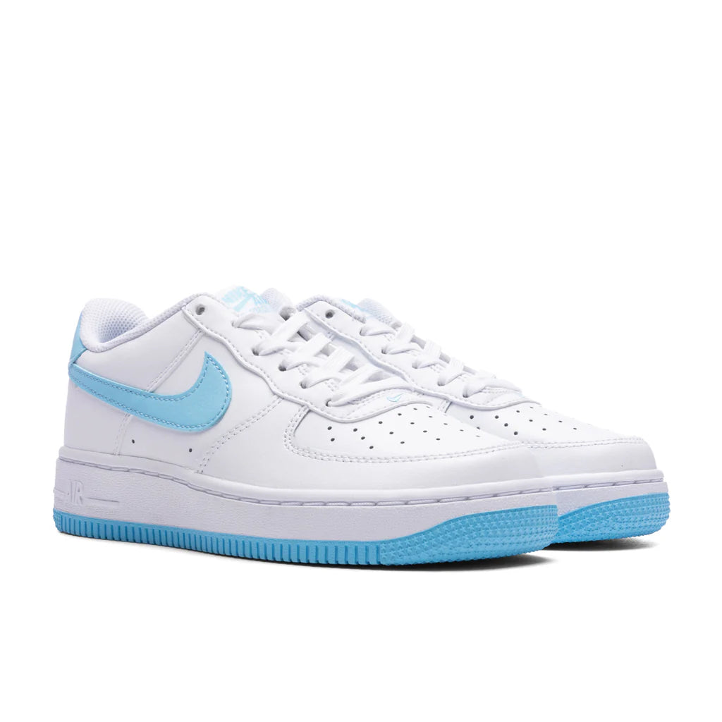 Air Force 1 LV8 GS White Aquarius Blue White