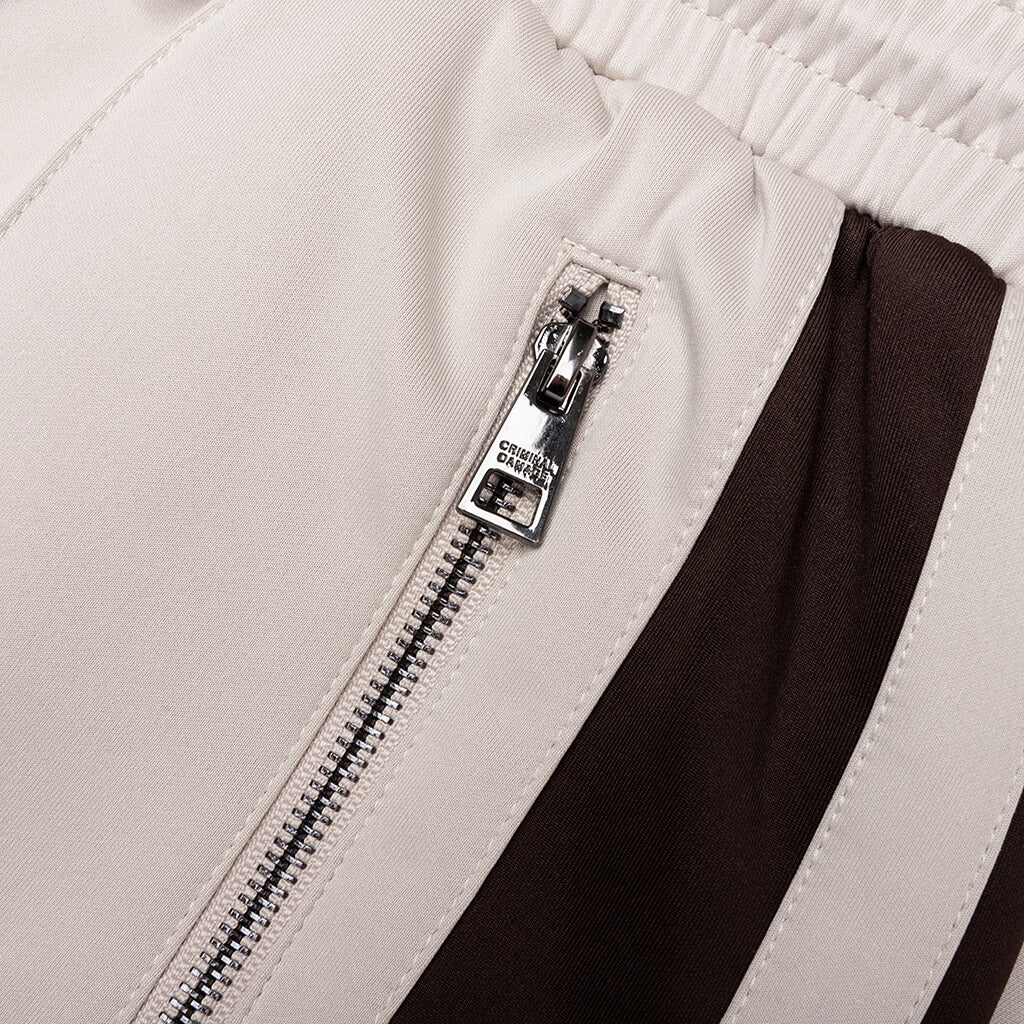 Pin Tuck Track Pant Stone
