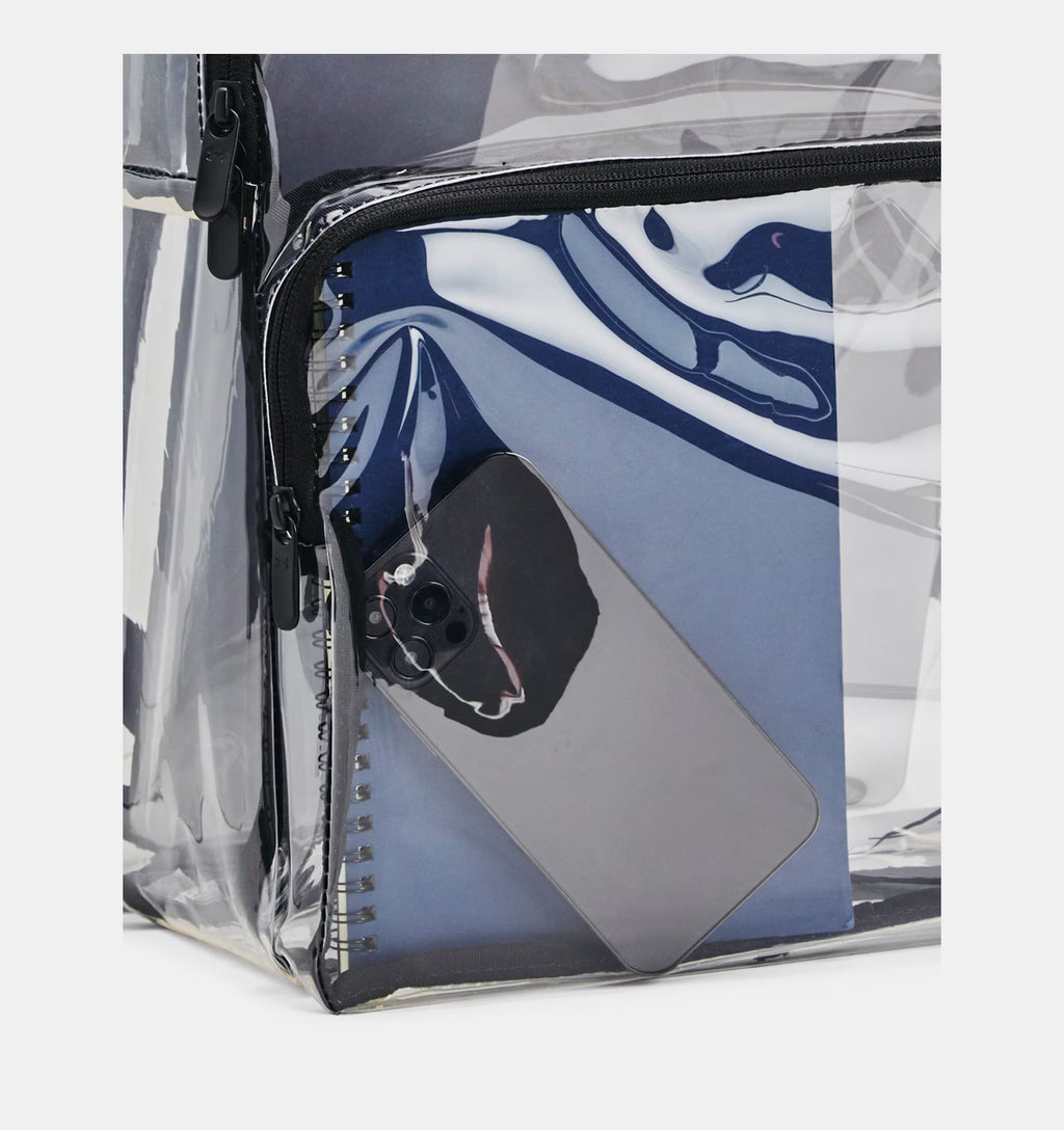 Under Armour Esential Clear Backpack Clear Black White