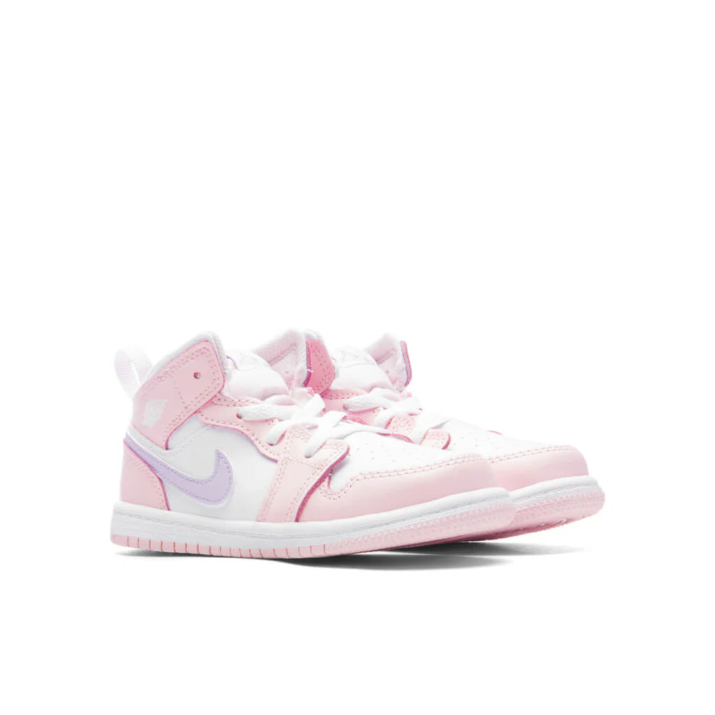 Jordan 1 Mid TD Pink Wash Violet Frost White