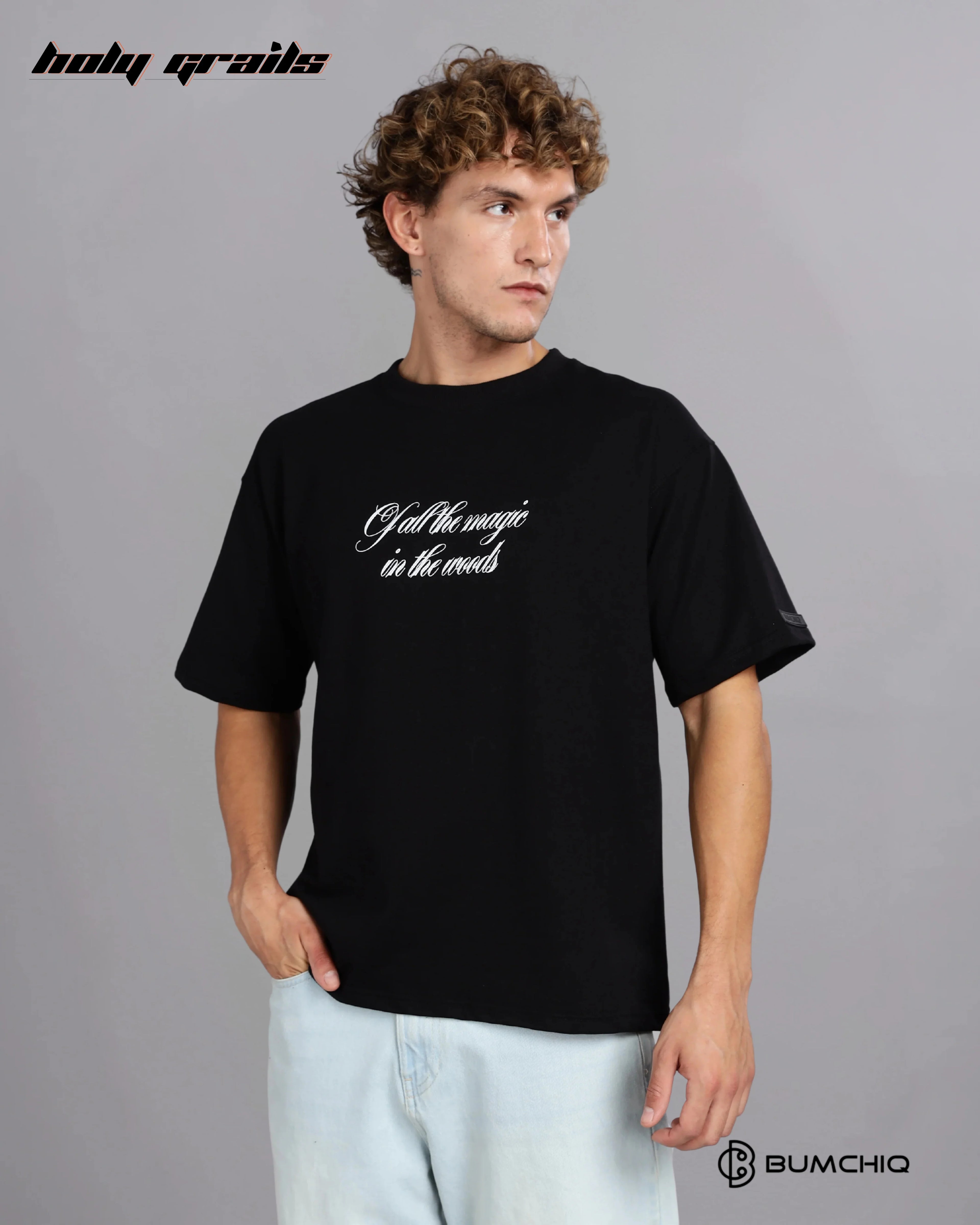 Deer Black Oversize Tee HG x Bumchiq