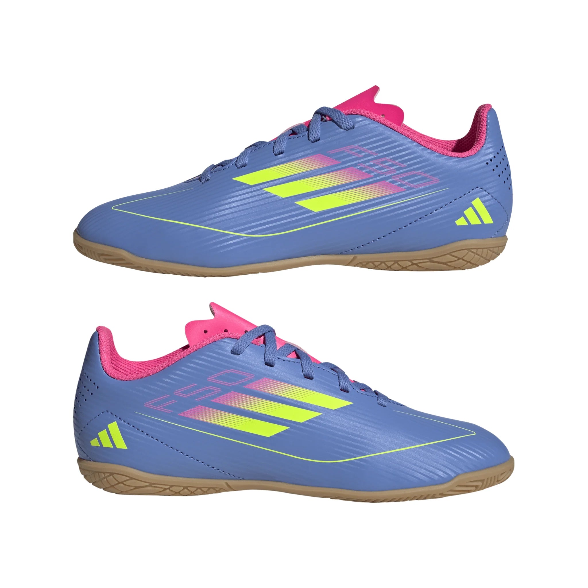 adidas F50 Club Indoor Boots Junior Blue Lemon