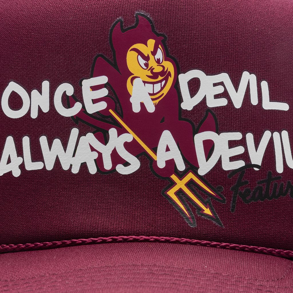 Feature x ASU Once a Devil Trucker Hat Maroon