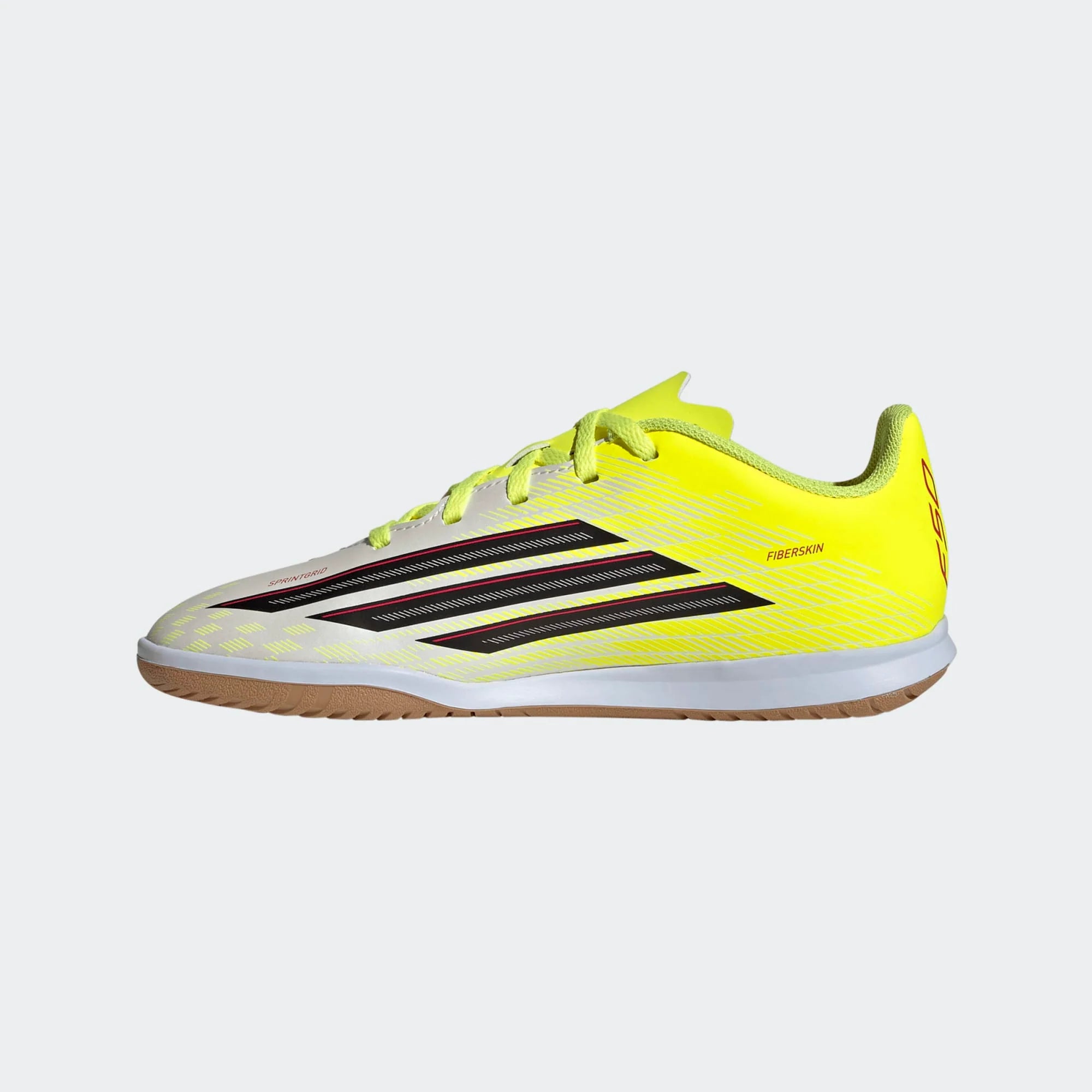 adidas F50 Club IN Indoor Youth Soccer Shoes Solar Yellow Black Lucid Red
