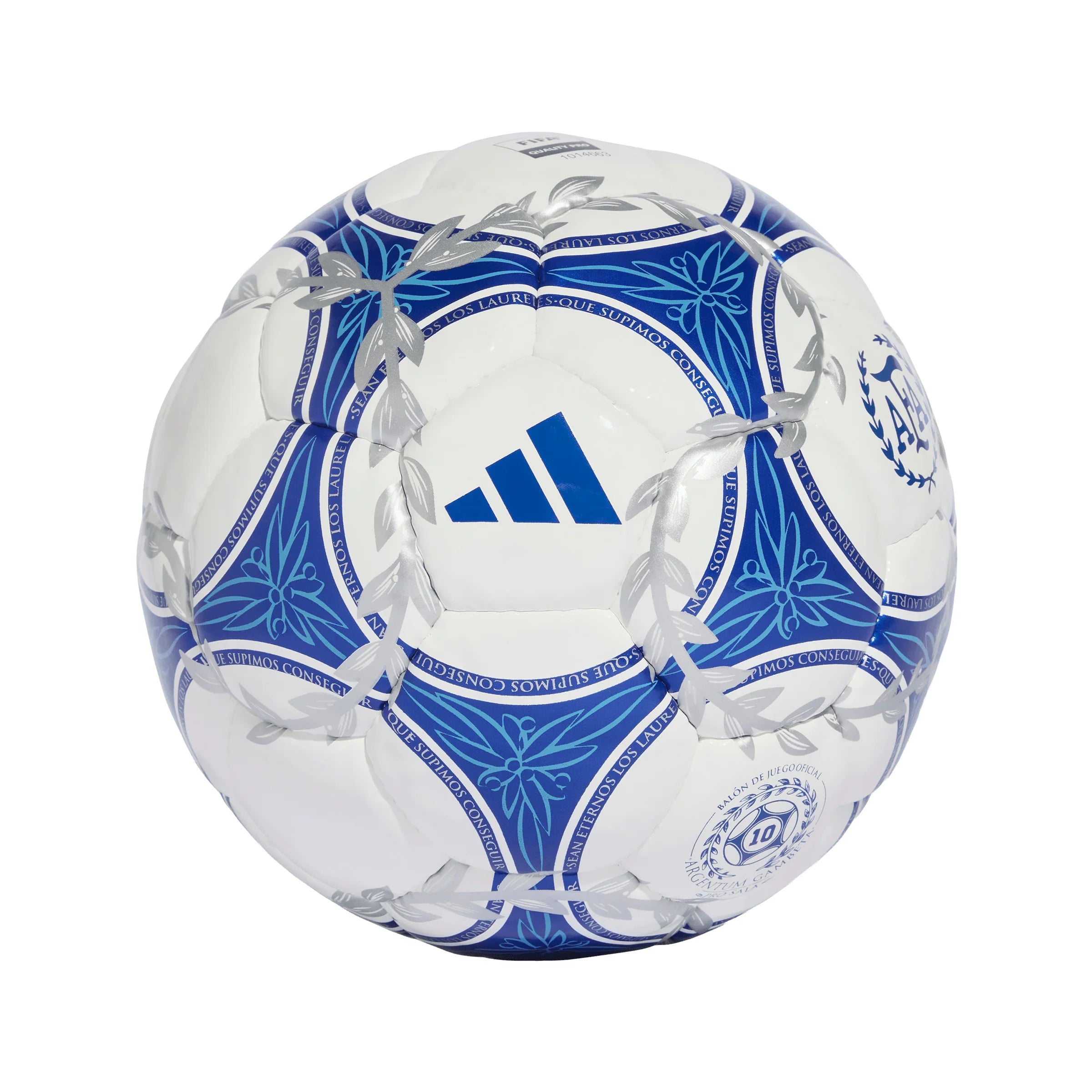 adidas Argentina AFA Argentum Gambeta Pro Sala Soccer Ball White Blue Black