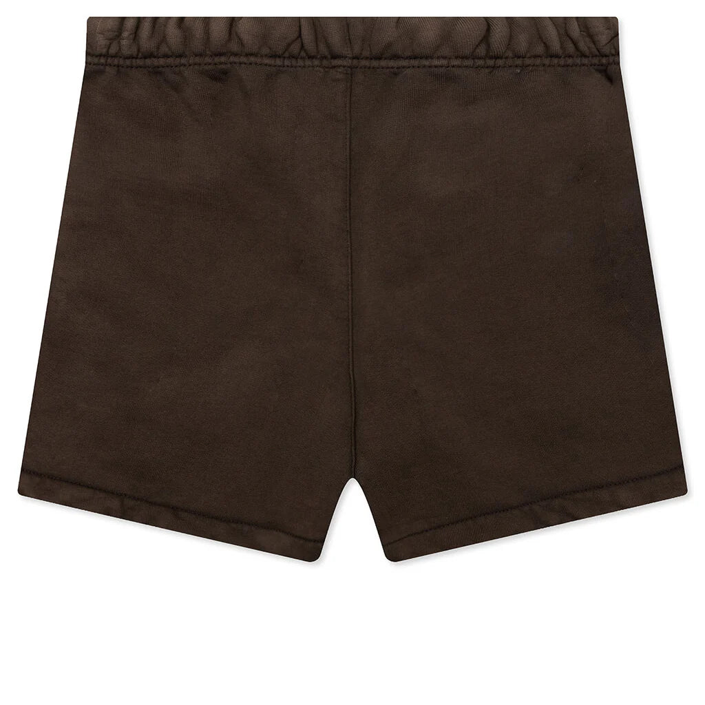 Kids Heavy Fleece Soccer Short Brown