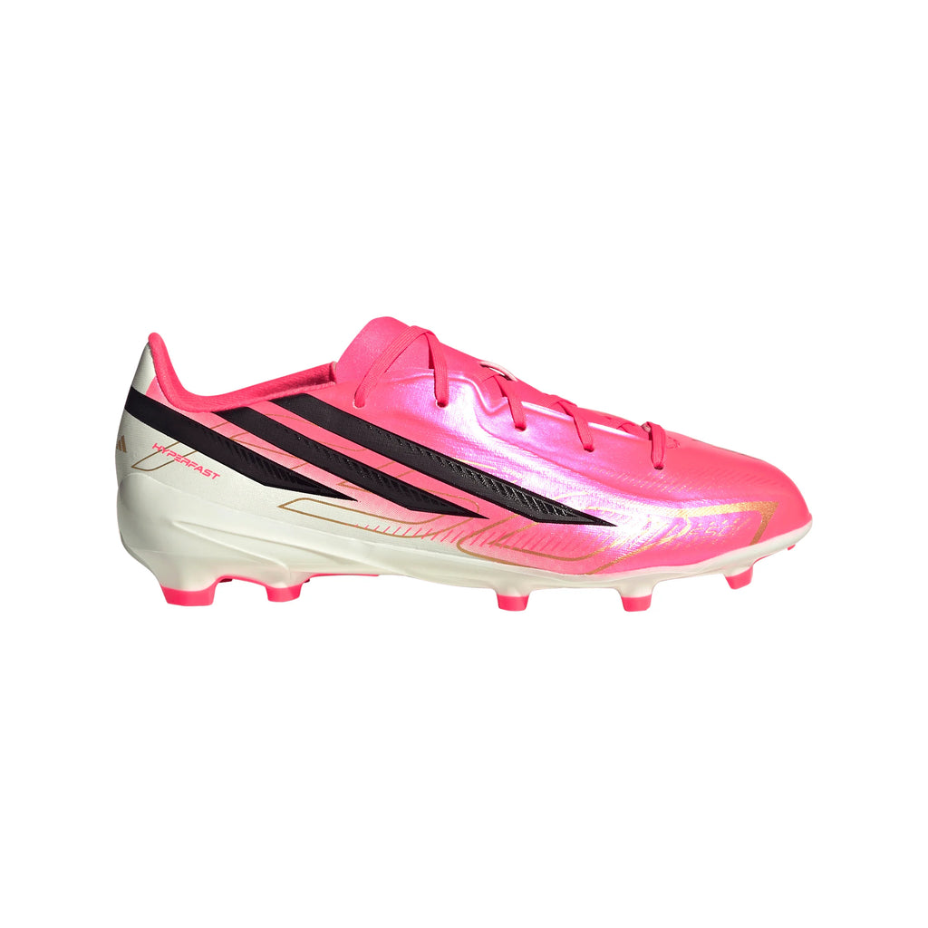 adidas F50 Hyperfast League Firm Ground Youth Soccer Cleats Turquesa Black Gold