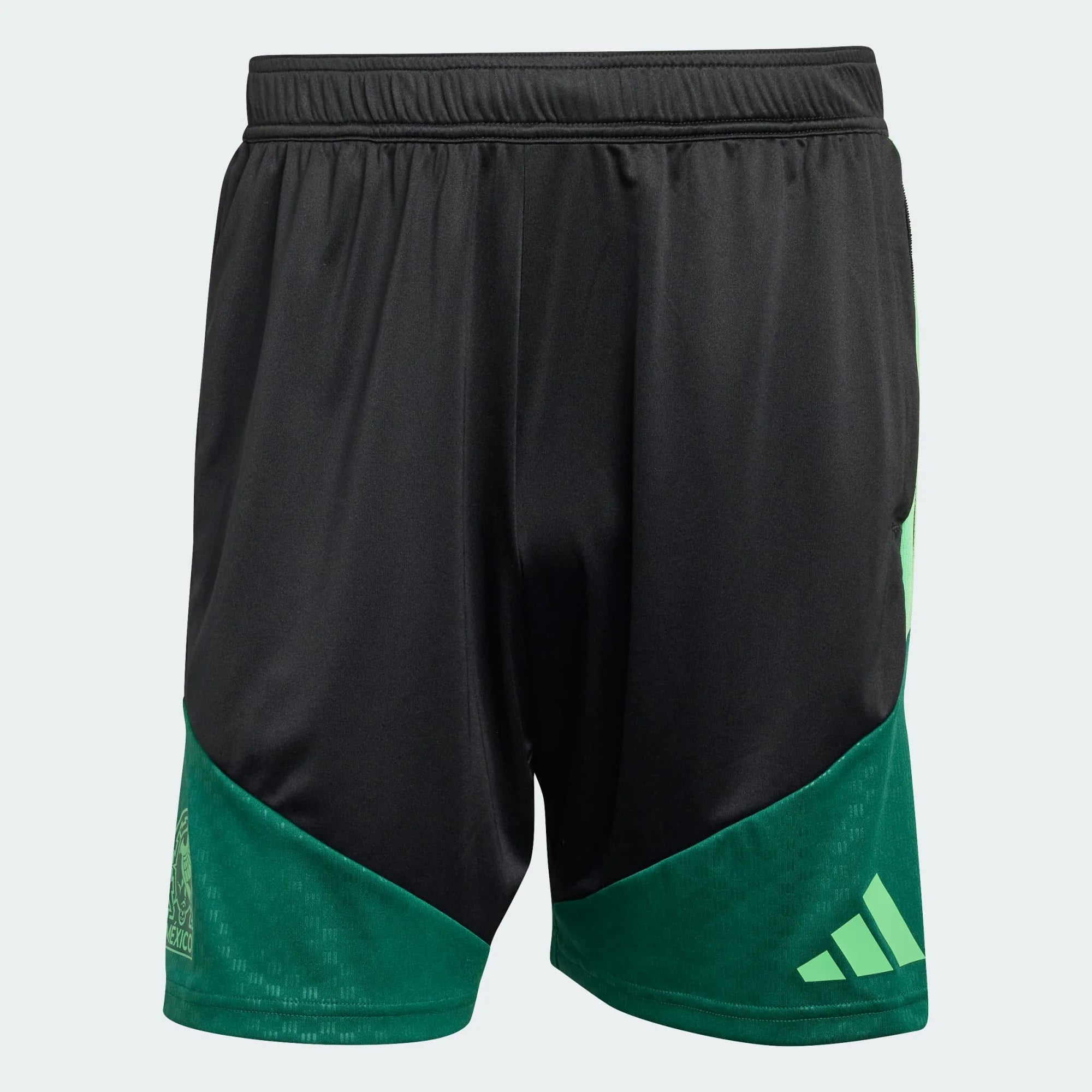 adidas Mexico 26 Tiro Training Mens Soccer Shorts Black Green