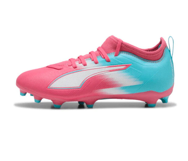 PUMA Ultra 6 Match RE Charge FG AG Firm Multi Ground Kids Soccer Cleats Blue Pink