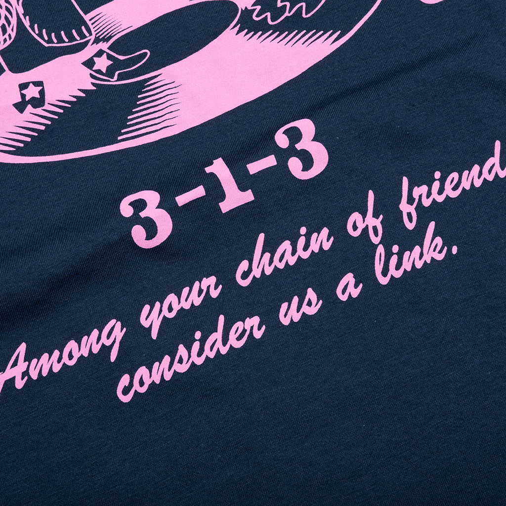 Friendship S S T Shirt Air Force Blue Light Pink