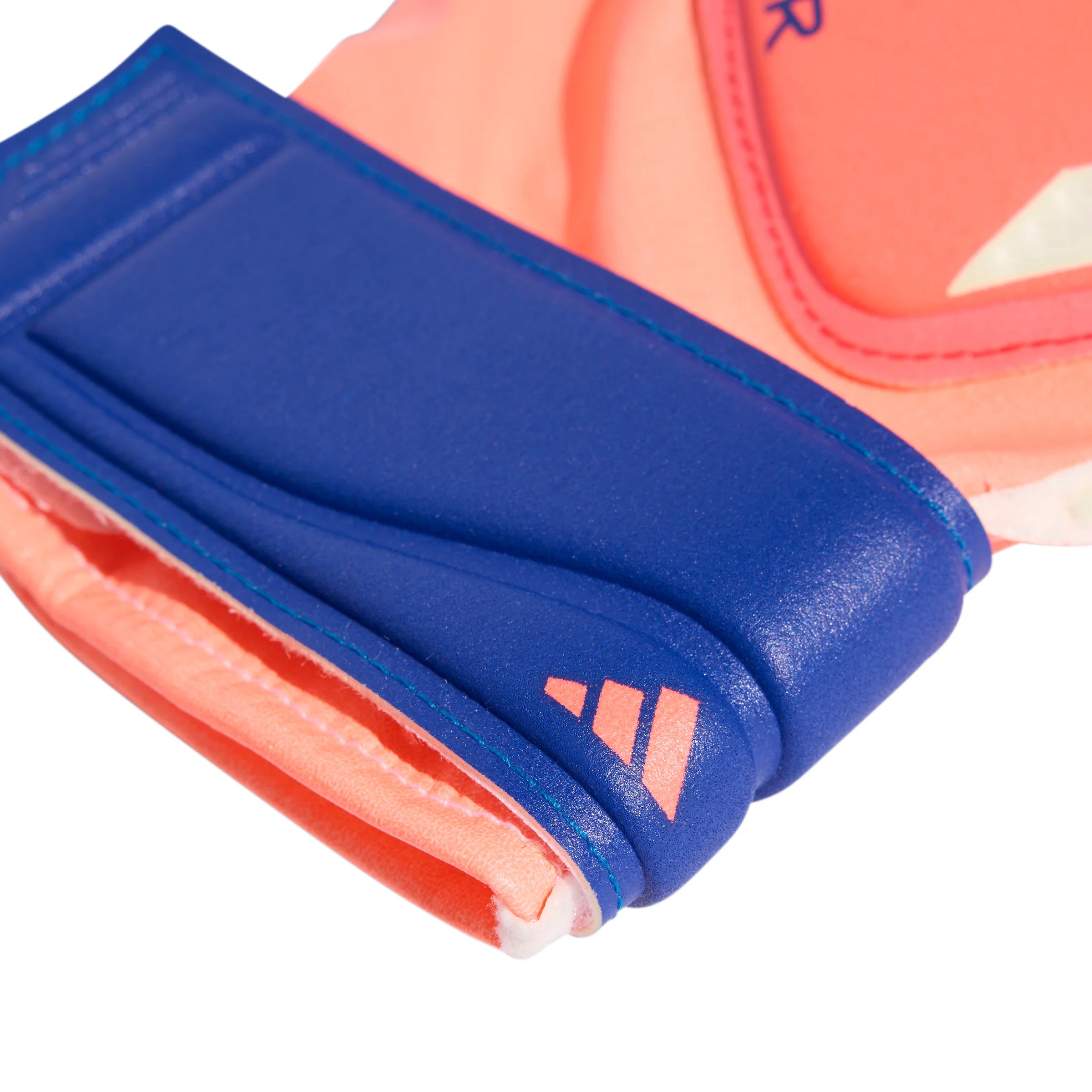 adidas Predator Match Fingersave Goalkeeper Youth Soccer Gloves Orange White Blue