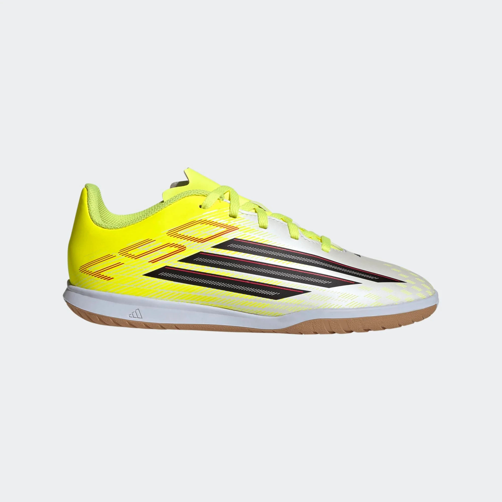 adidas F50 Club IN Indoor Youth Soccer Shoes Solar Yellow Black Lucid Red