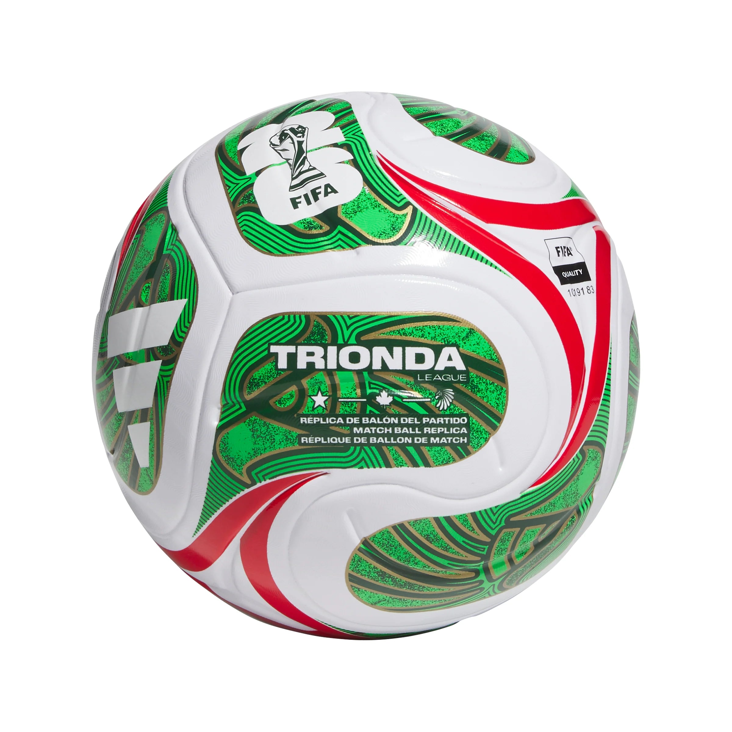 adidas World Cup League Mexico Soccer Ball White Red Green