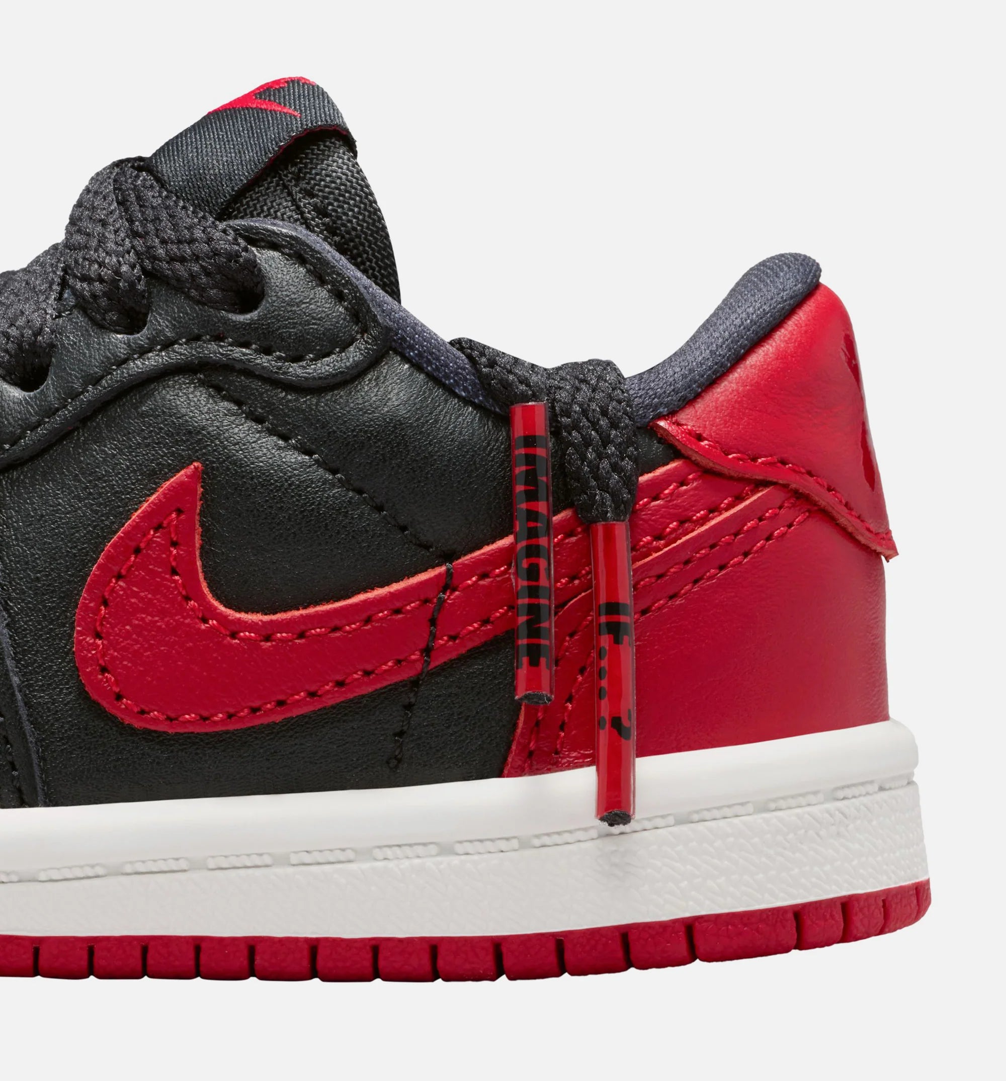 Air Jordan 1 Retro Low OG Banned Infant Toddler Lifestyle Shoe Black Black Varsity Red Summit White Free Shipping
