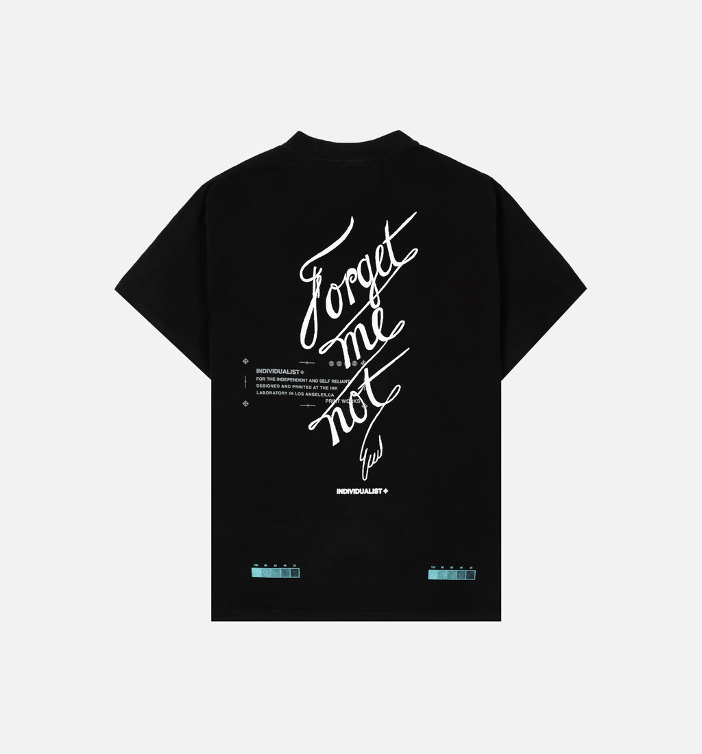 Forget Me Not Mens Short Sleeve Shirt Black