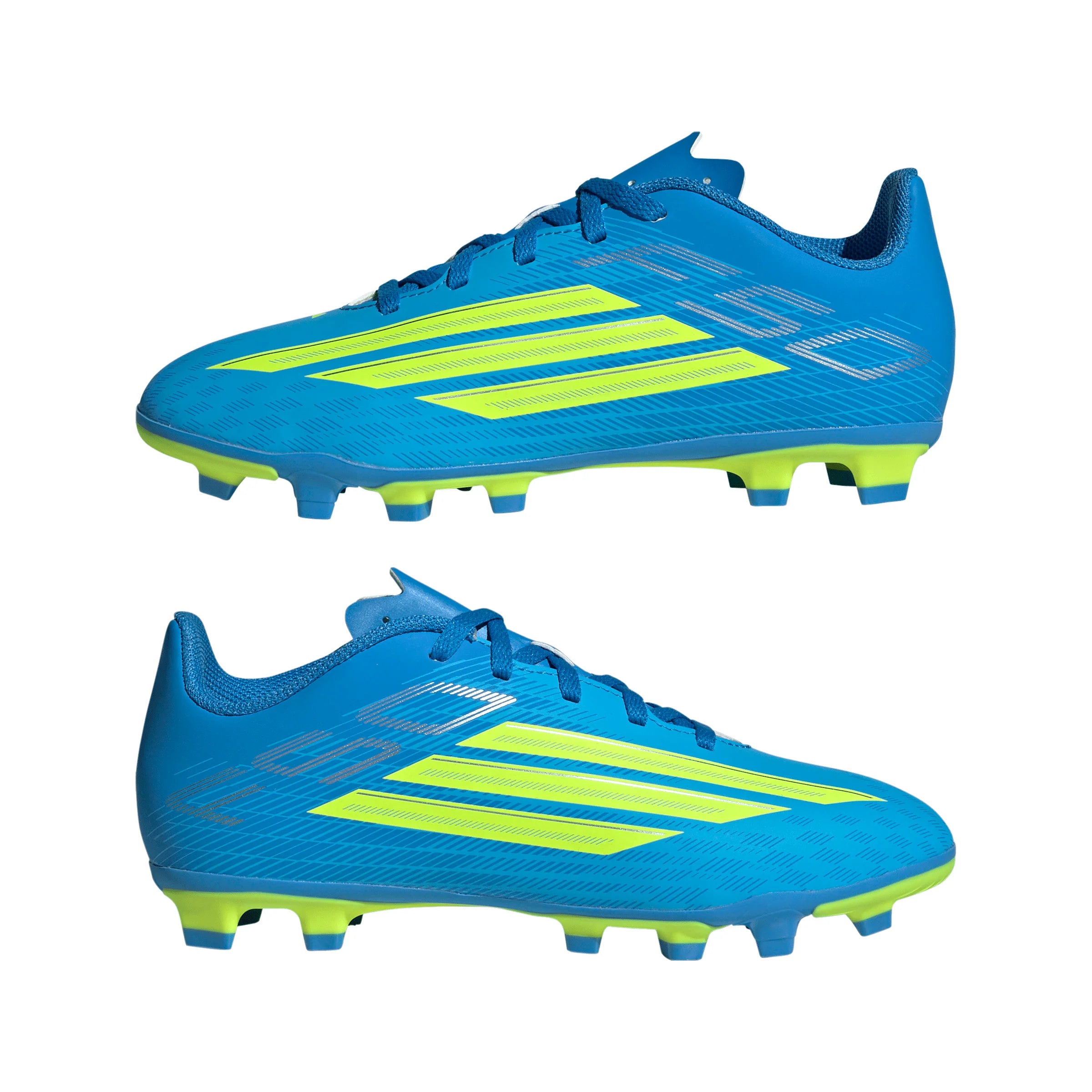 adidas F50 Club FG MG Firm Ground Multi Ground Youth Soccer Cleats Blue Yellow Aqua