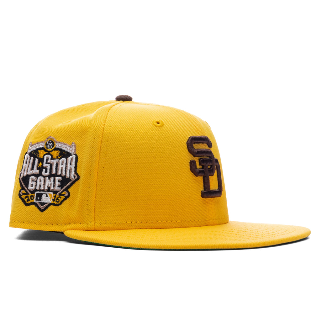 FEATURE x New Era 59FIFTY Fitted SD Padres Cooperstown Canary Yellow Twill Green
