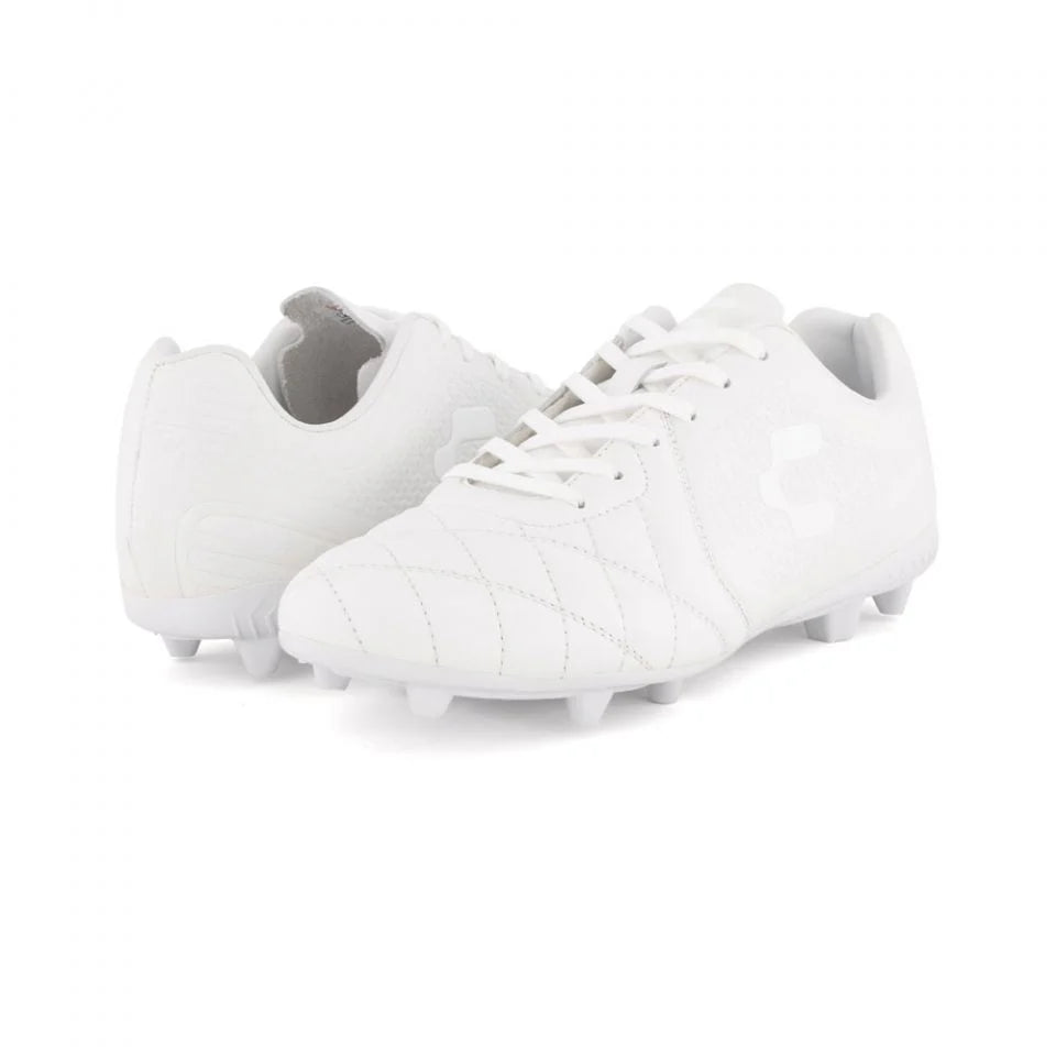 Charly Legendario LT FG 20 Firm Ground Soccer Cleats White Grey