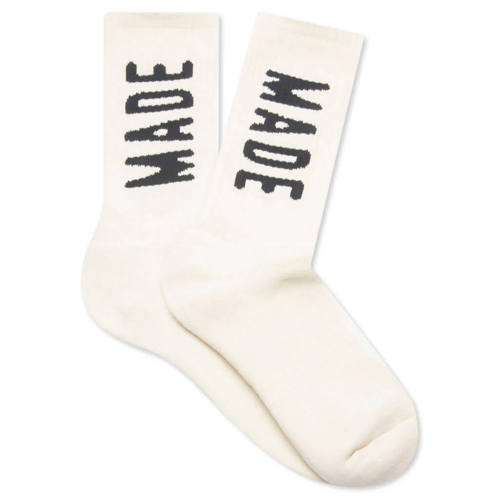 HM Logo Socks White
