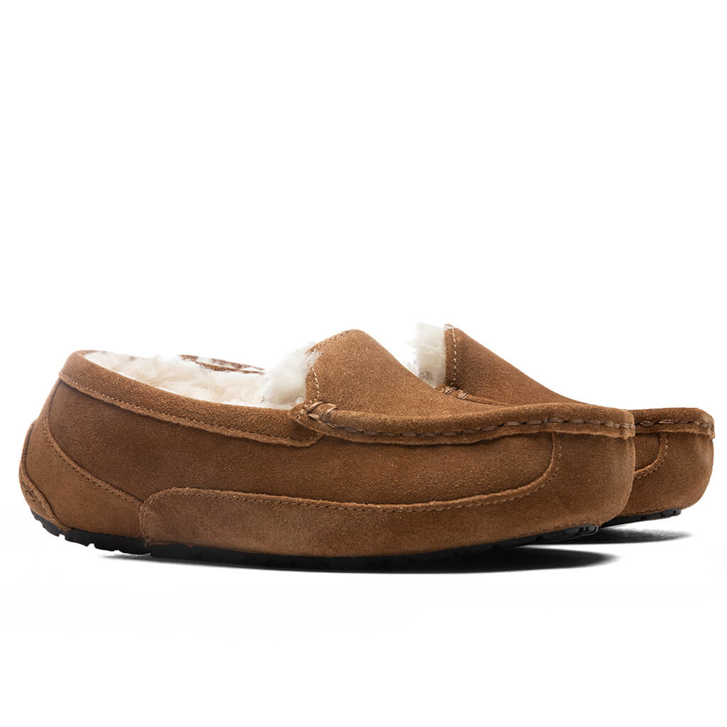 Kids Ascot Slipper Chestnut Suede