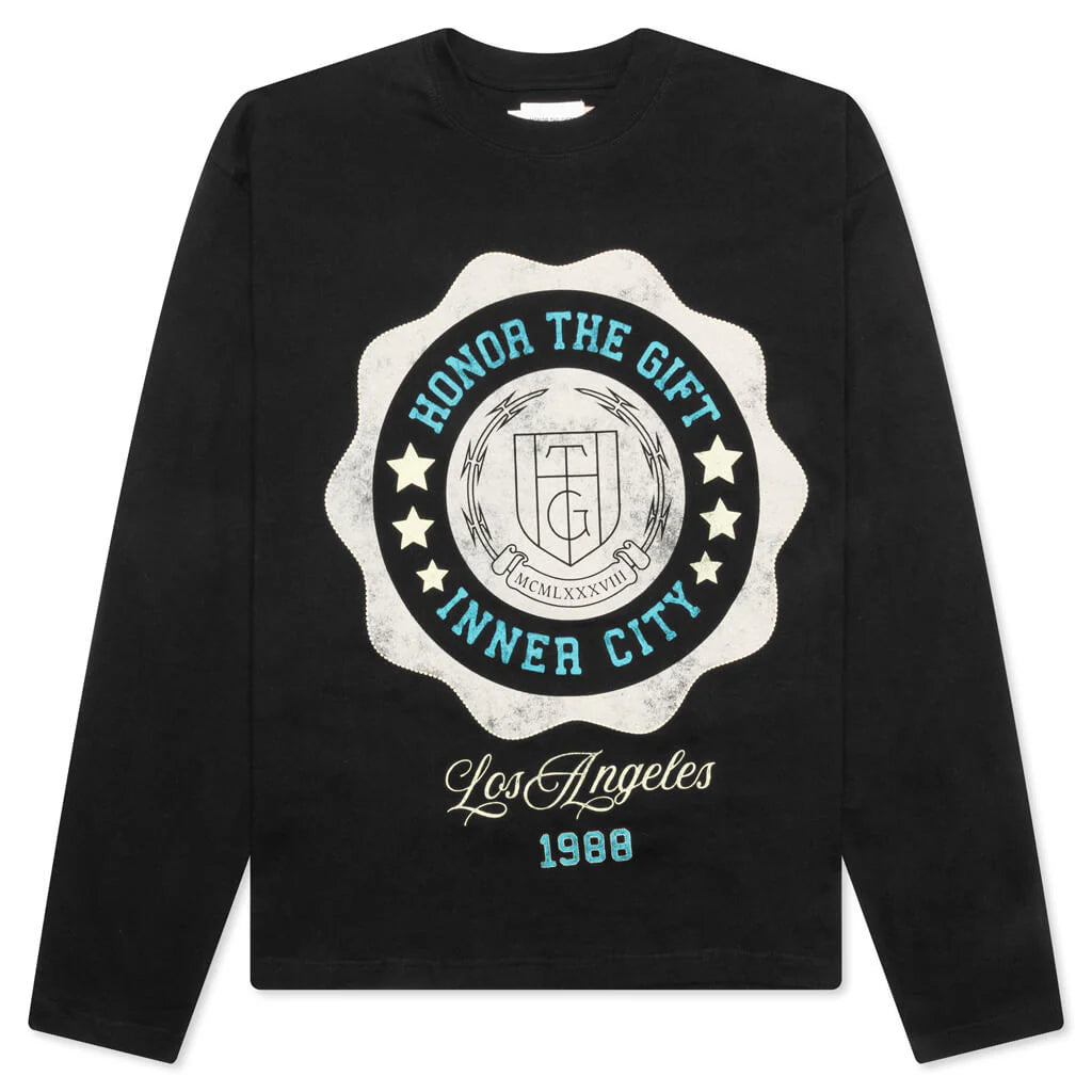 HTG Seal Logo L S Tee Black