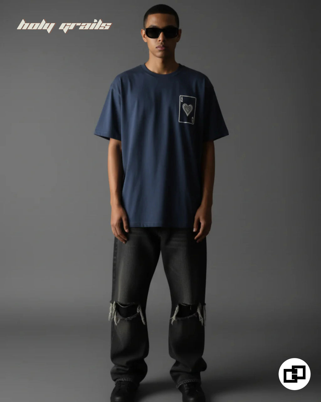Biggest Fan Blue Oversize Tee HG x Grey Hound