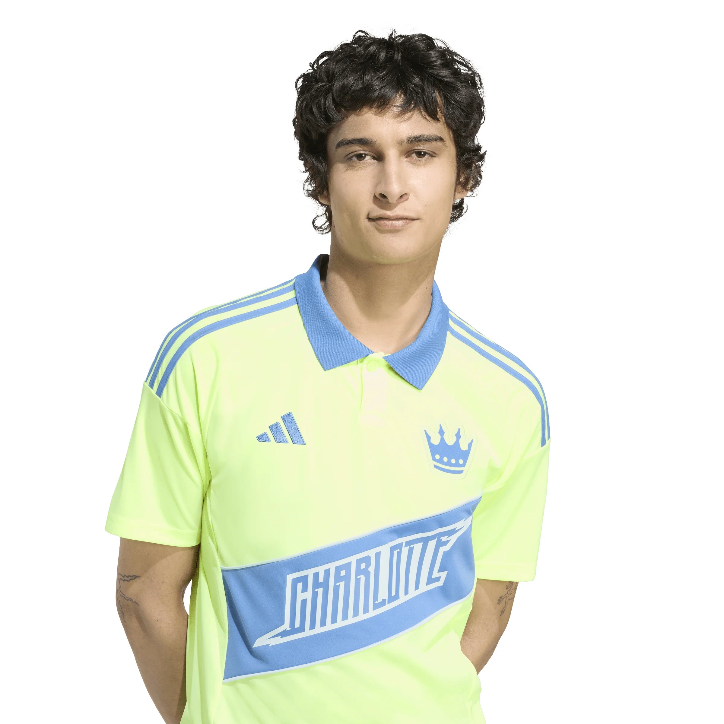 adidas Mens Charlotte FC Third Soccer Jersey 25 26 Yellow