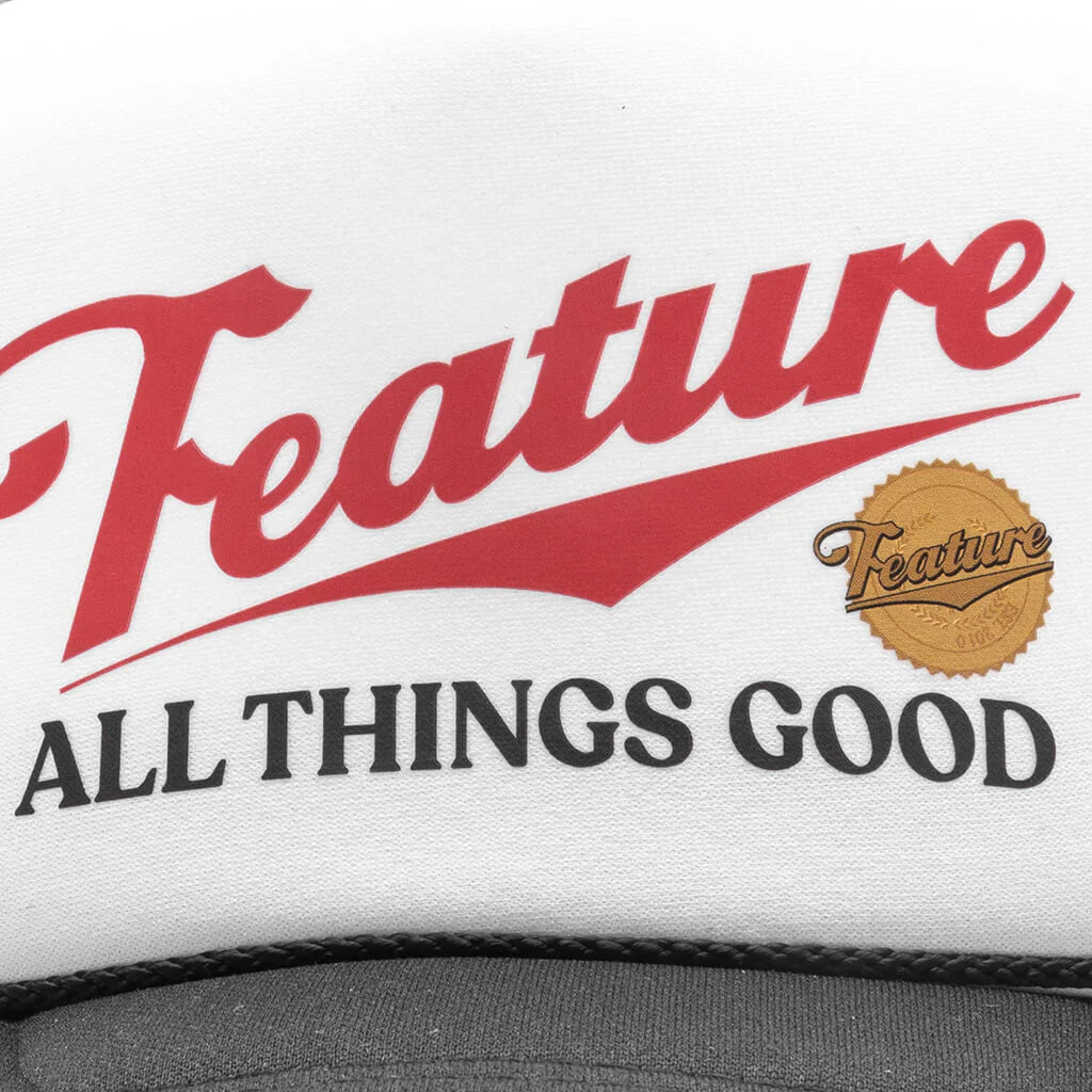 Draft Trucker Hat Black White