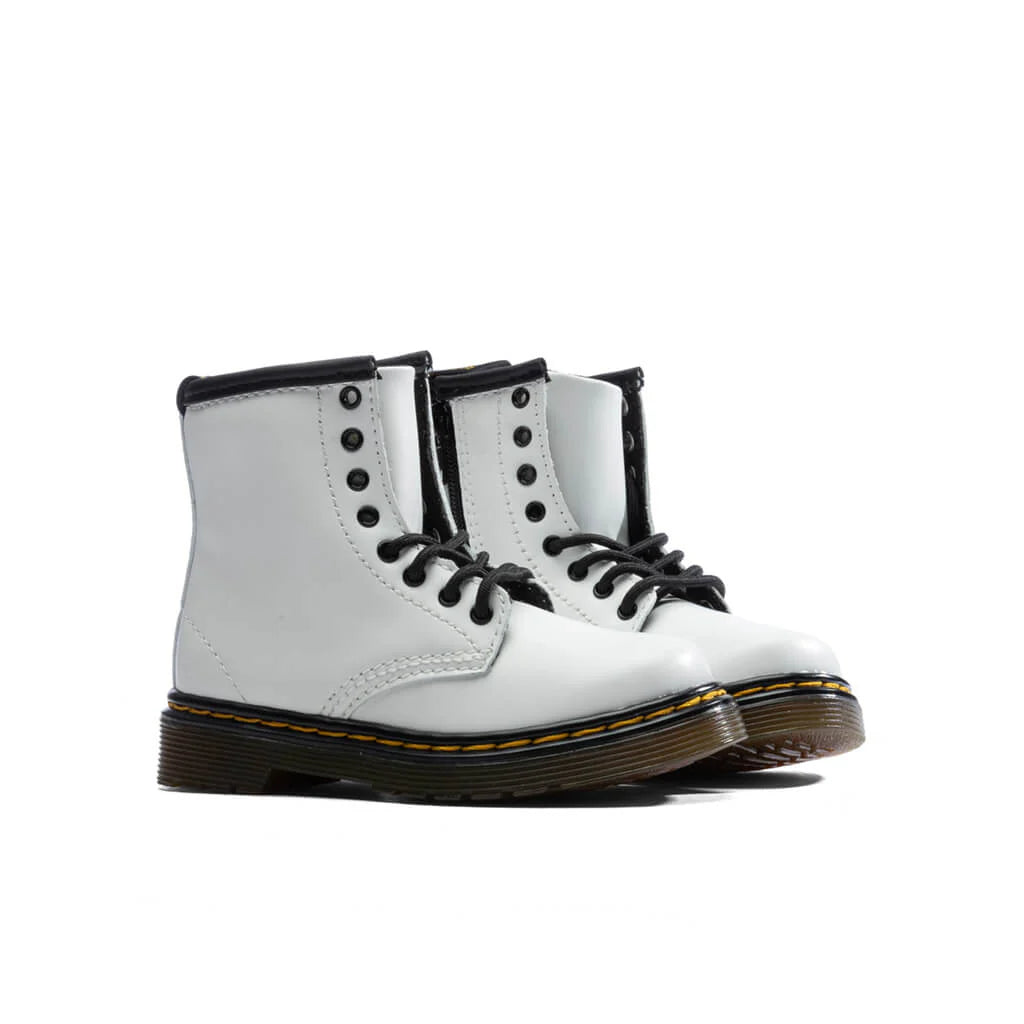 Toddler 1460 Leather Lace Up Boots White