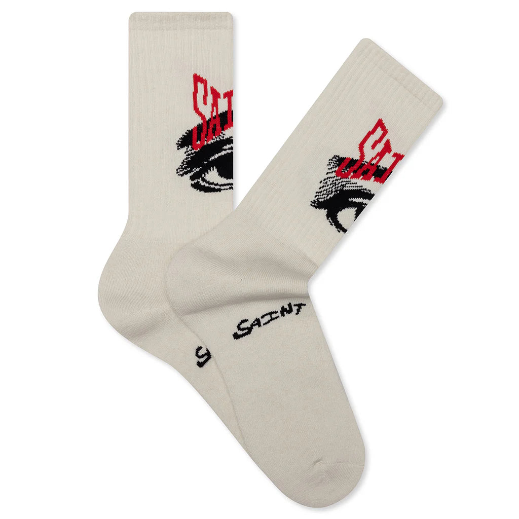 Saint Eye Socks Ecru