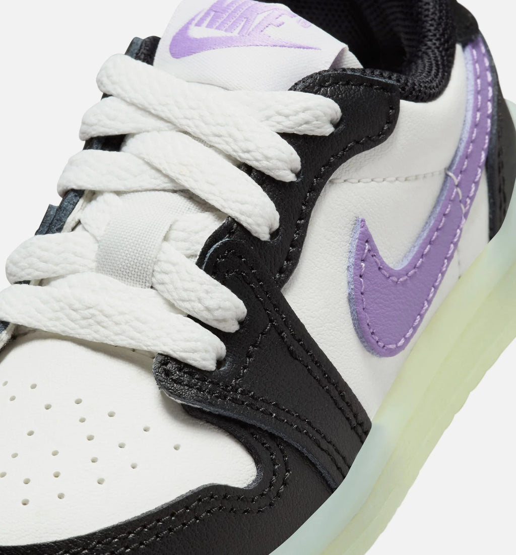 Air Jordan 1 Retro Low Black Raspberry Infant Toddler Lifestyle Shoe Black Black Raspberry Volt Tint