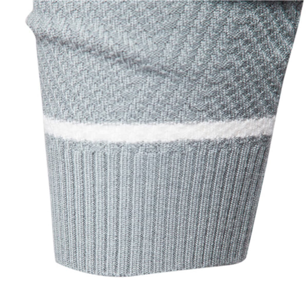 Mens Crew Neck Pullover Striped Sweater