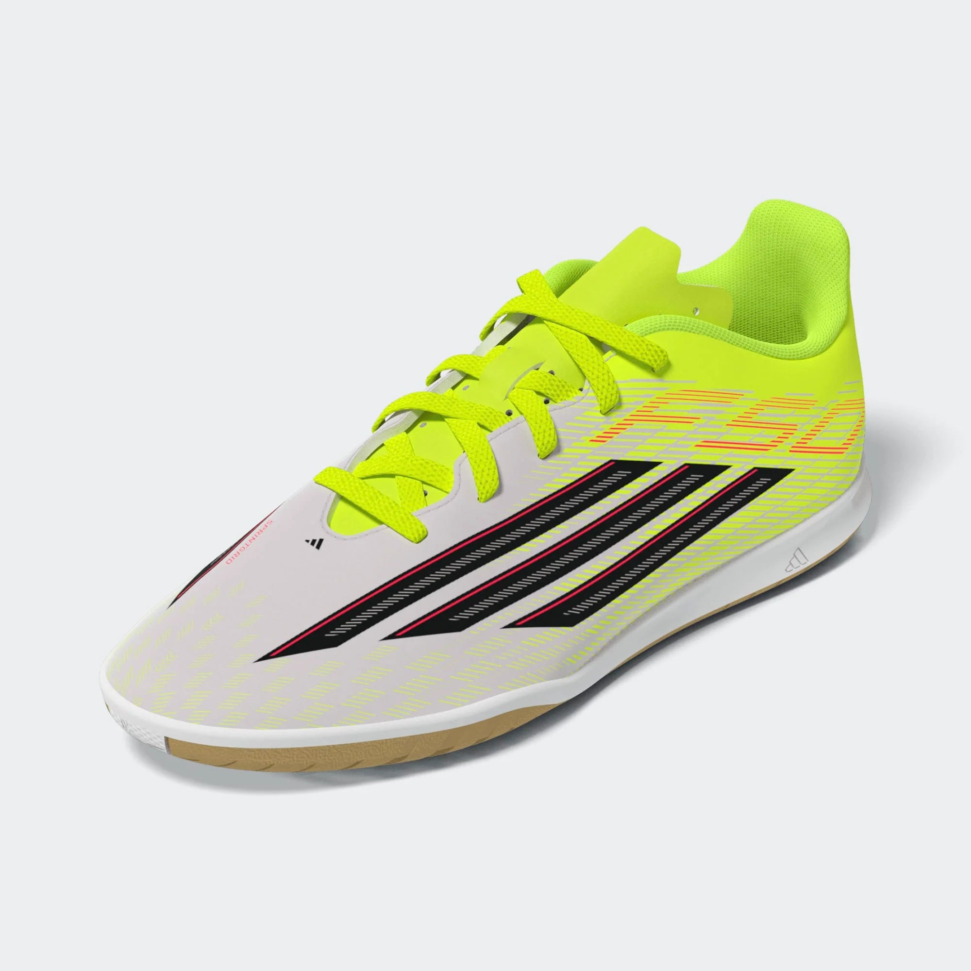 adidas F50 Club IN Indoor Youth Soccer Shoes Solar Yellow Black Lucid Red