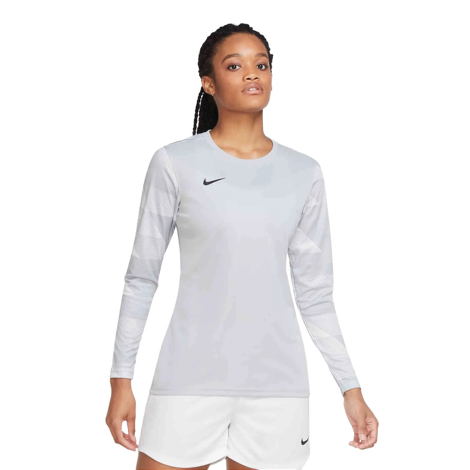 Nike Womens Dri Fit Park IV Goalkeeper Jersey Wolf Grey White Black