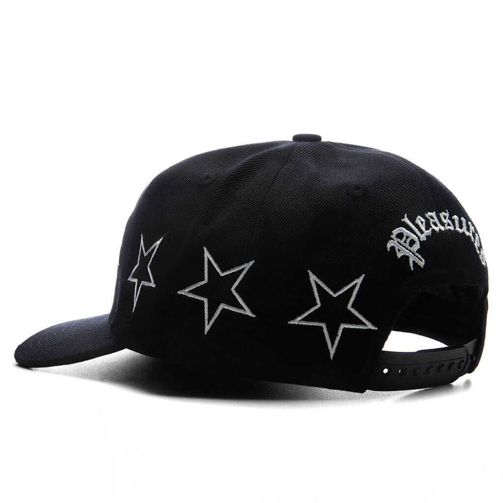 Pleasures x Zero Stars Snapback Black