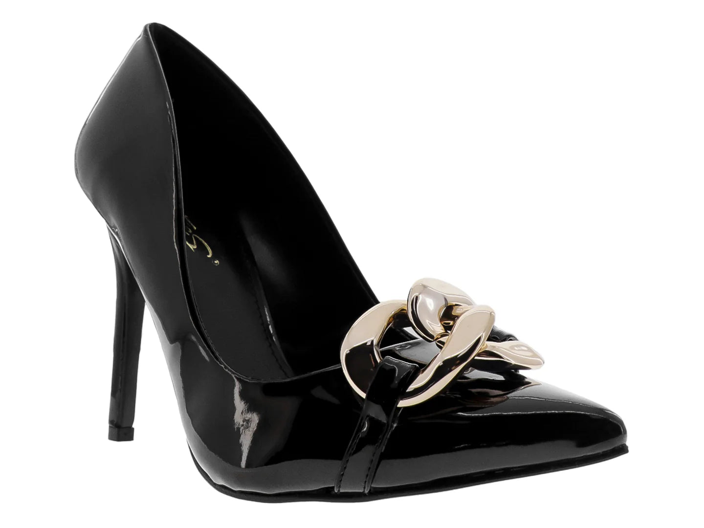 Zapatillas Senties de Charol Negro para Mujer
