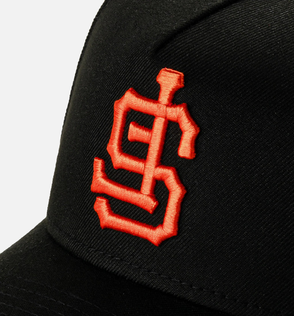 San Francisco Giants Upside Down 950AF Snapback Mens Hat Black Orange