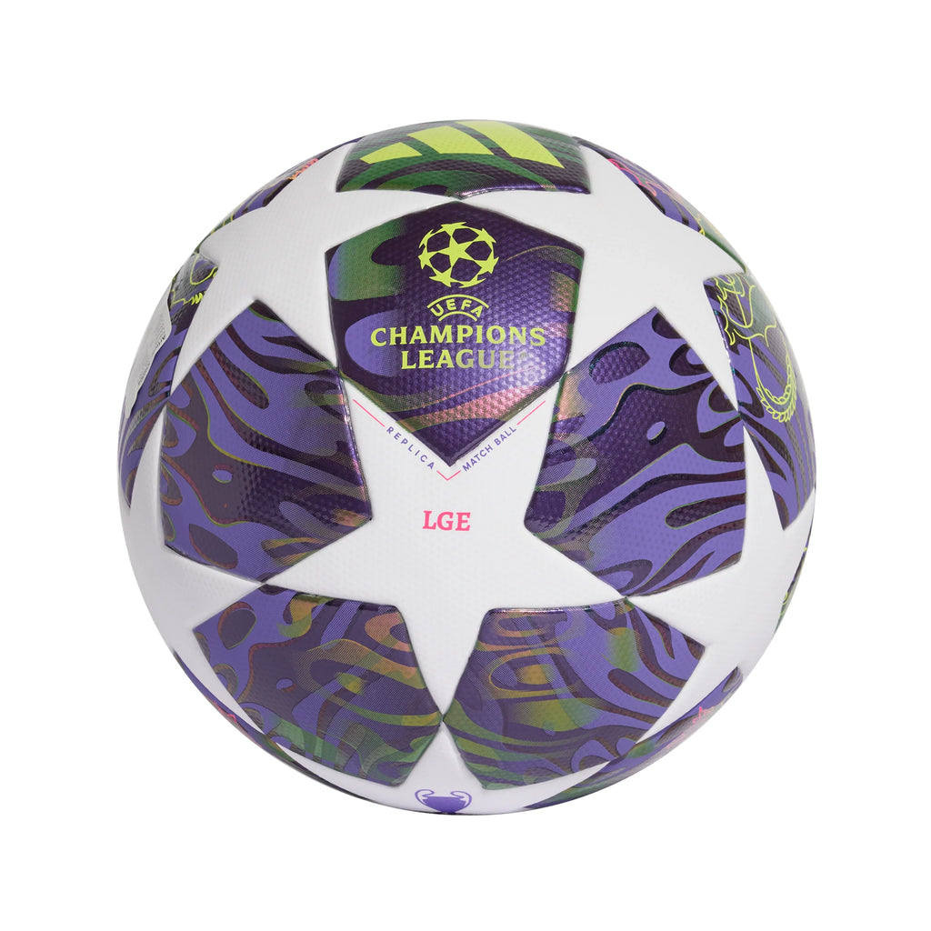 adidas UEFA Champions League Final League Soccer Ball White Purple Yellow