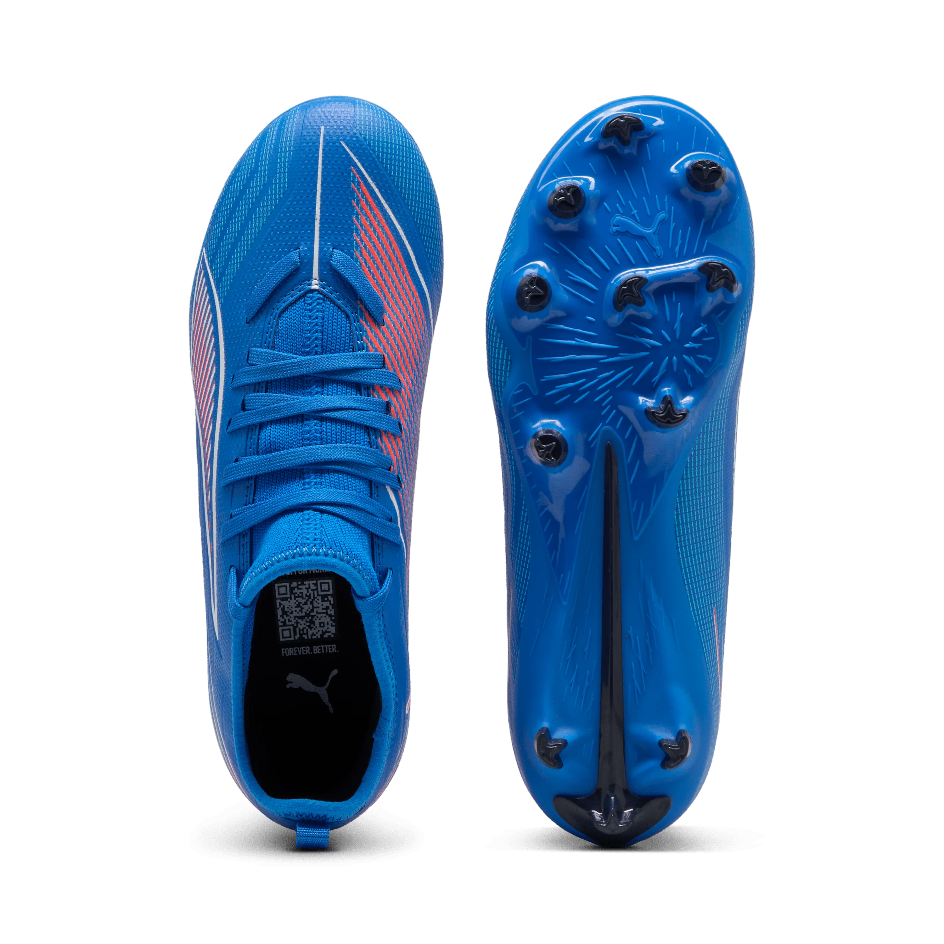 PUMA Ultra 6 Match FG AG Firm Multi Ground Kids Soccer Cleats Blue White