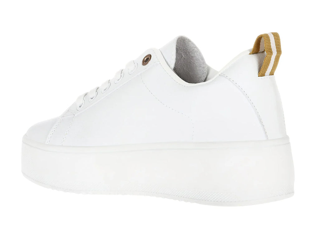 K SWISS Tenis Trinity Platform Blanco y Dorado para Mujer
